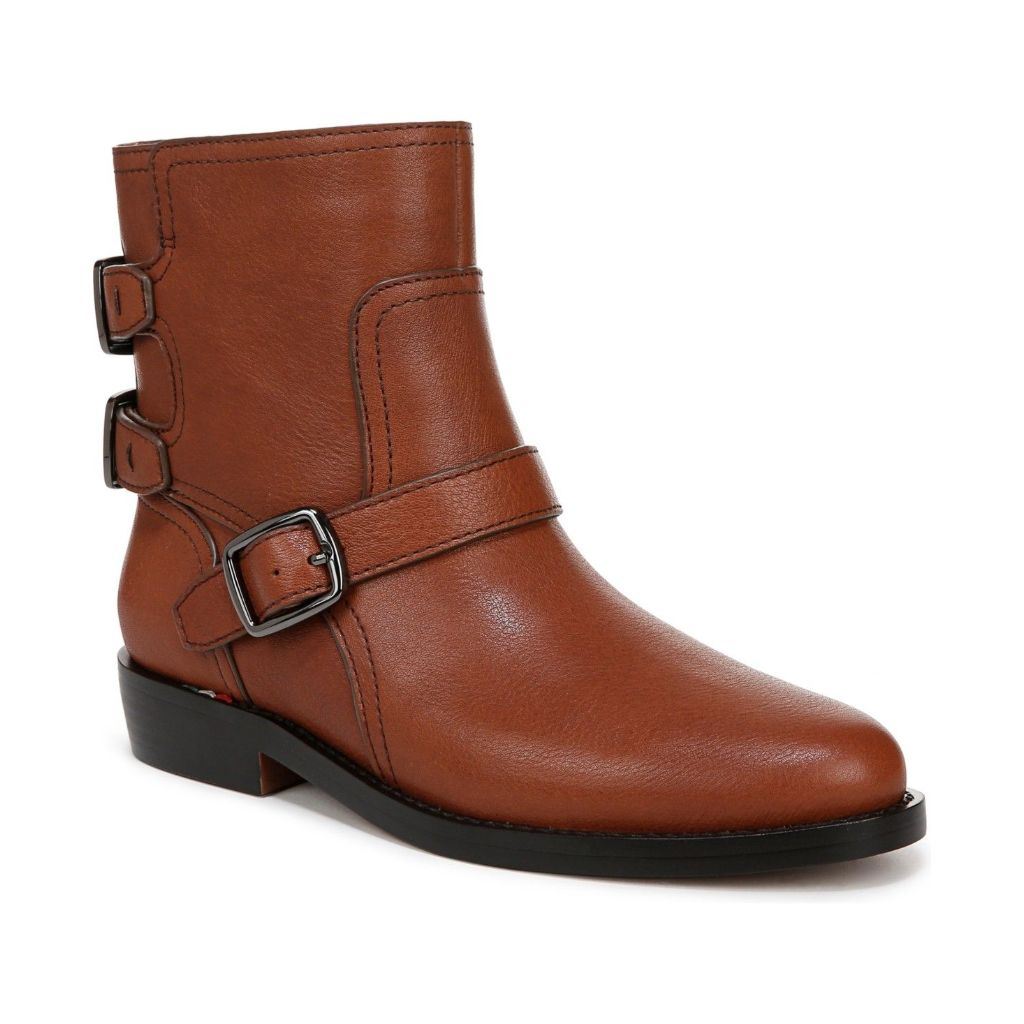 Franco Sarto Women's Prina Leather Ankle Boot, Brown, Size 5.5