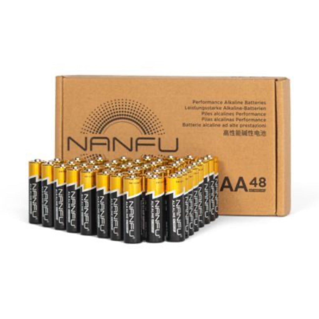 NANFU Alkaline Battery with Leak-Proof Design - AA - 48ct