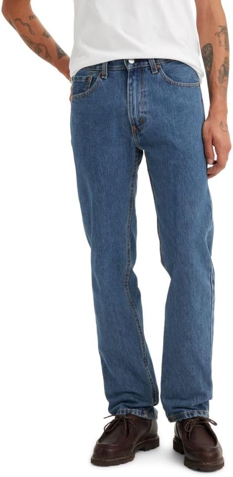 Levi's Men's 505 Regular Fit Jeans, Medium Stonewash - 34W x 34L