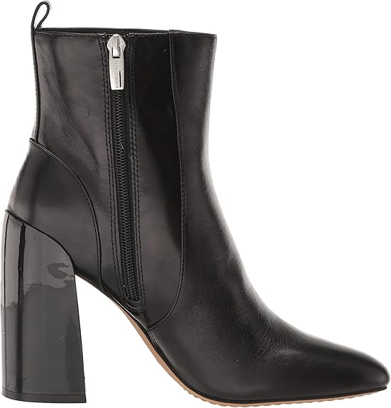 Vince Camuto Women's Enverna Block-Heel Leather Booties, Black - Size 10