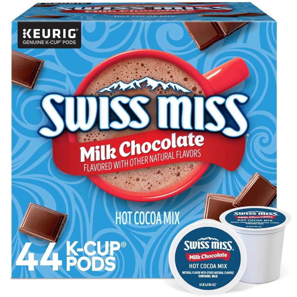Swiss Miss Milk Chocolate Hot Cocoa Single-Serve Keurig K-Cup Pods, 44 Count