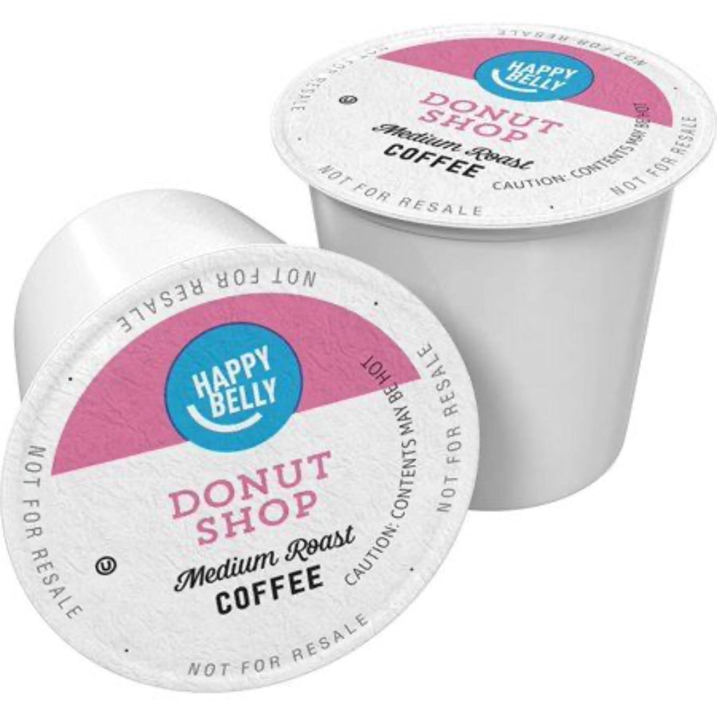 Happy Belly Donut Shop Medium-Light Roast Keurig K-Cup Coffee Pods, 100ct *Damaged Box*