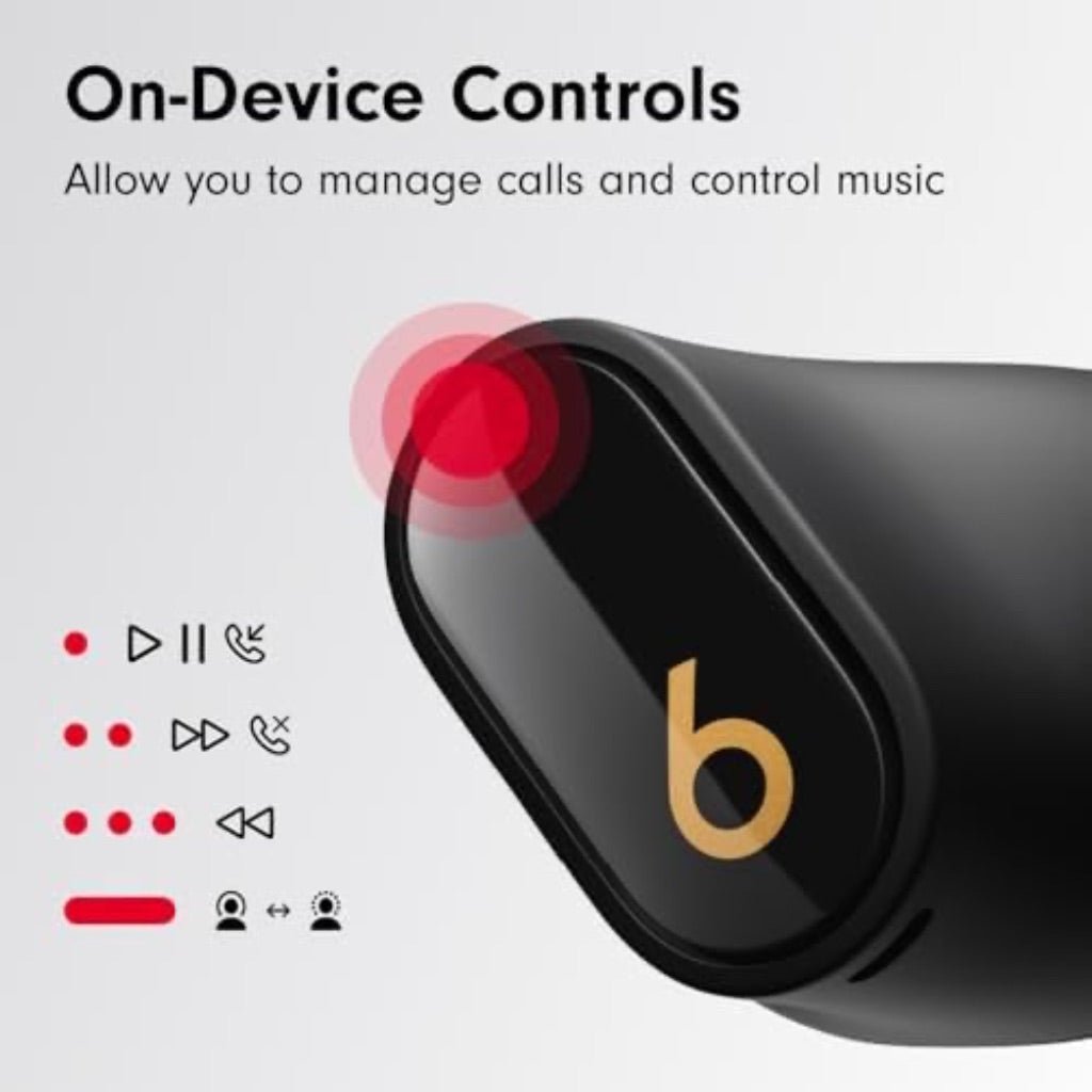 Beats Studio Buds + True Wireless Active Noise Cancelling Earbuds - Black/Gold