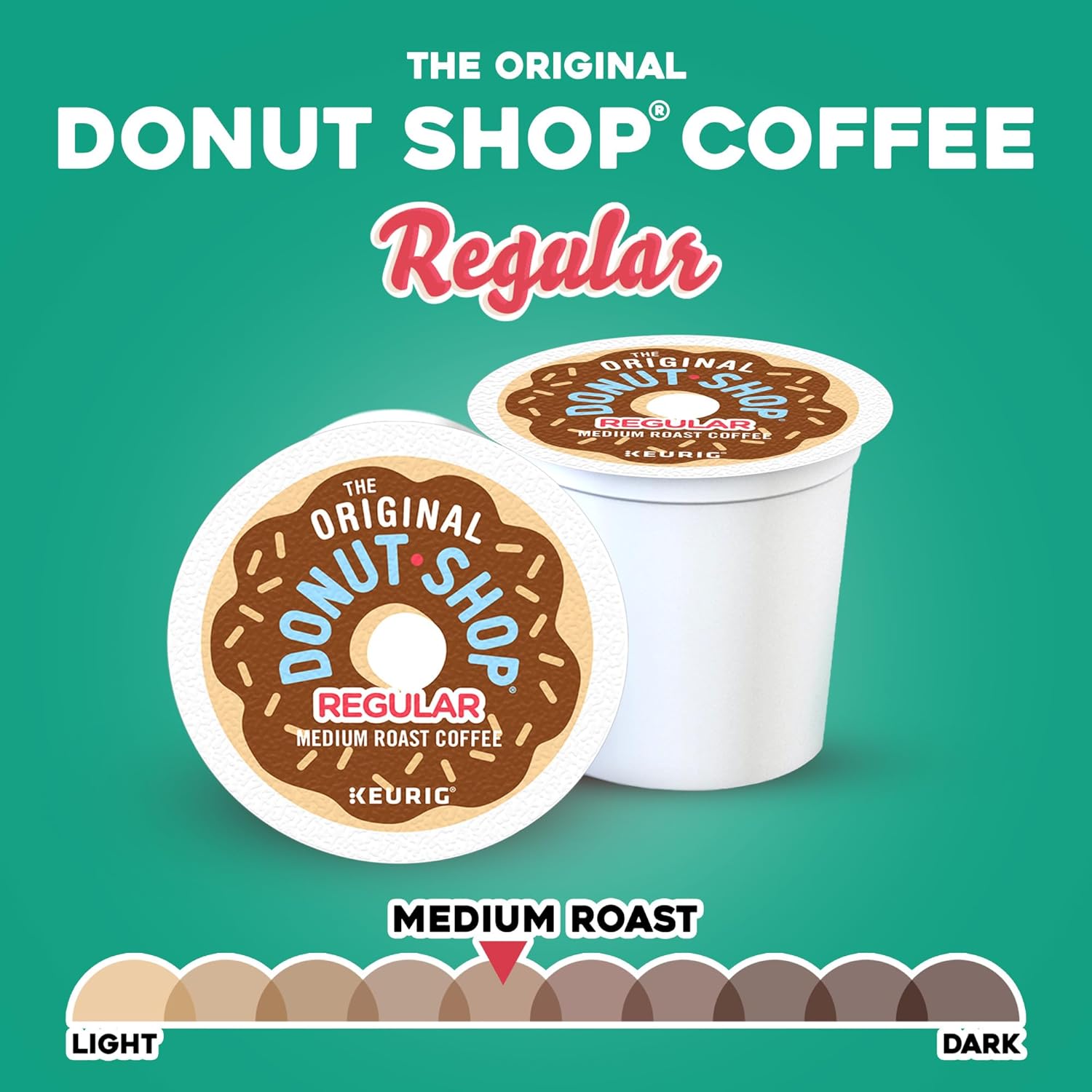 The Original Donut Shop Regular Keurig K-Cup Coffee Pods, Medium Roast, 72ct (Bulk Packaging)