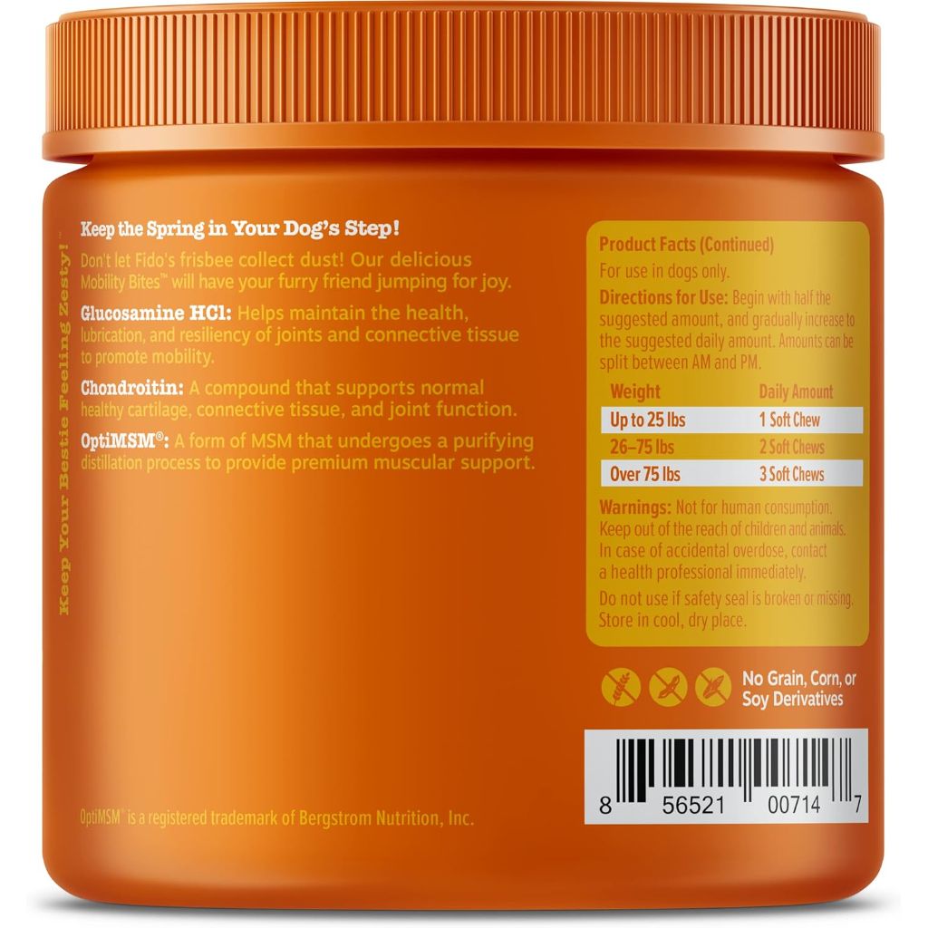 Zesty Paws Hip & Joint Bites Soft Chews for Dogs - Duck, 90ct