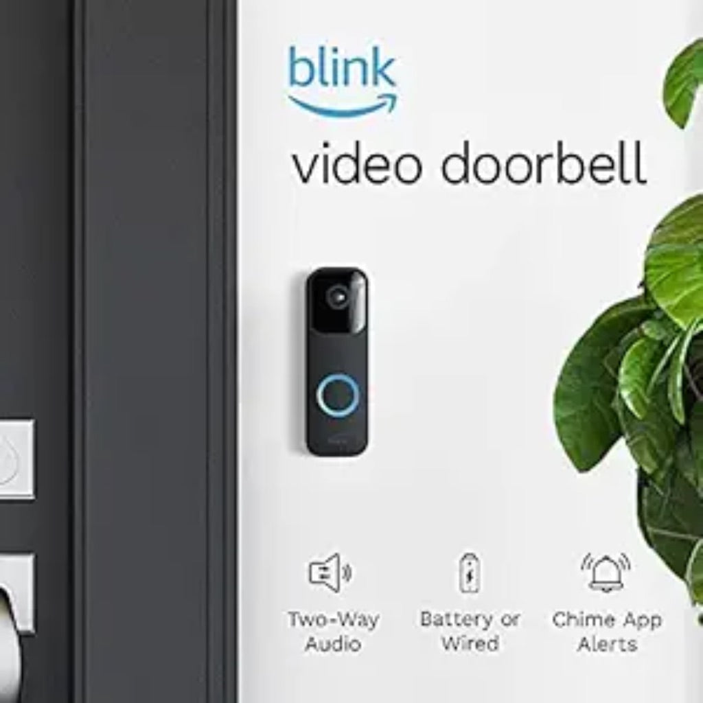 Blink Video Doorbell (2023), Two-Way Audio, HD Video, Alexa Enabled, Wired or Wire-Free - Black