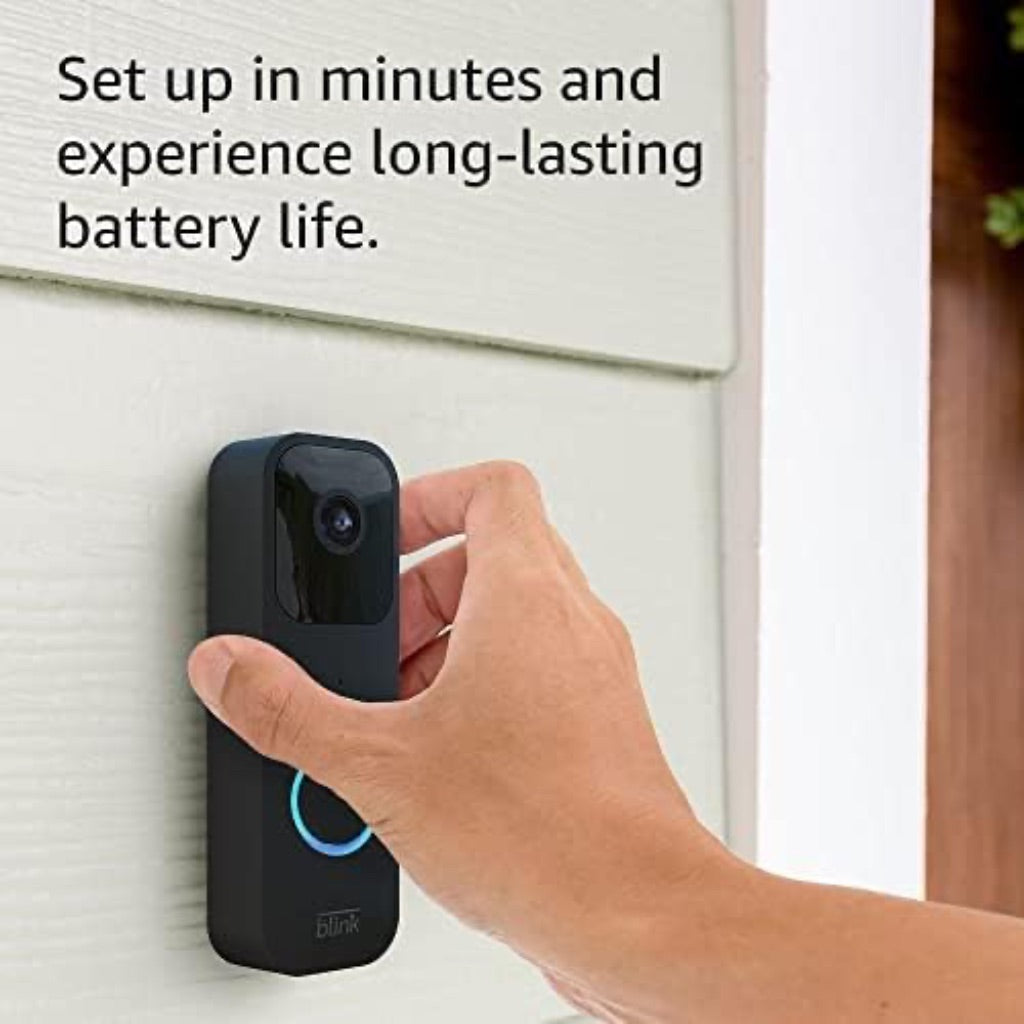 Blink Video Doorbell (2023), Two-Way Audio, HD Video, Alexa Enabled, Wired or Wire-Free - Black