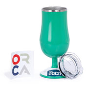 Orca 17 Oz Stainless Steel Flip Top Stemmed Drink Cup