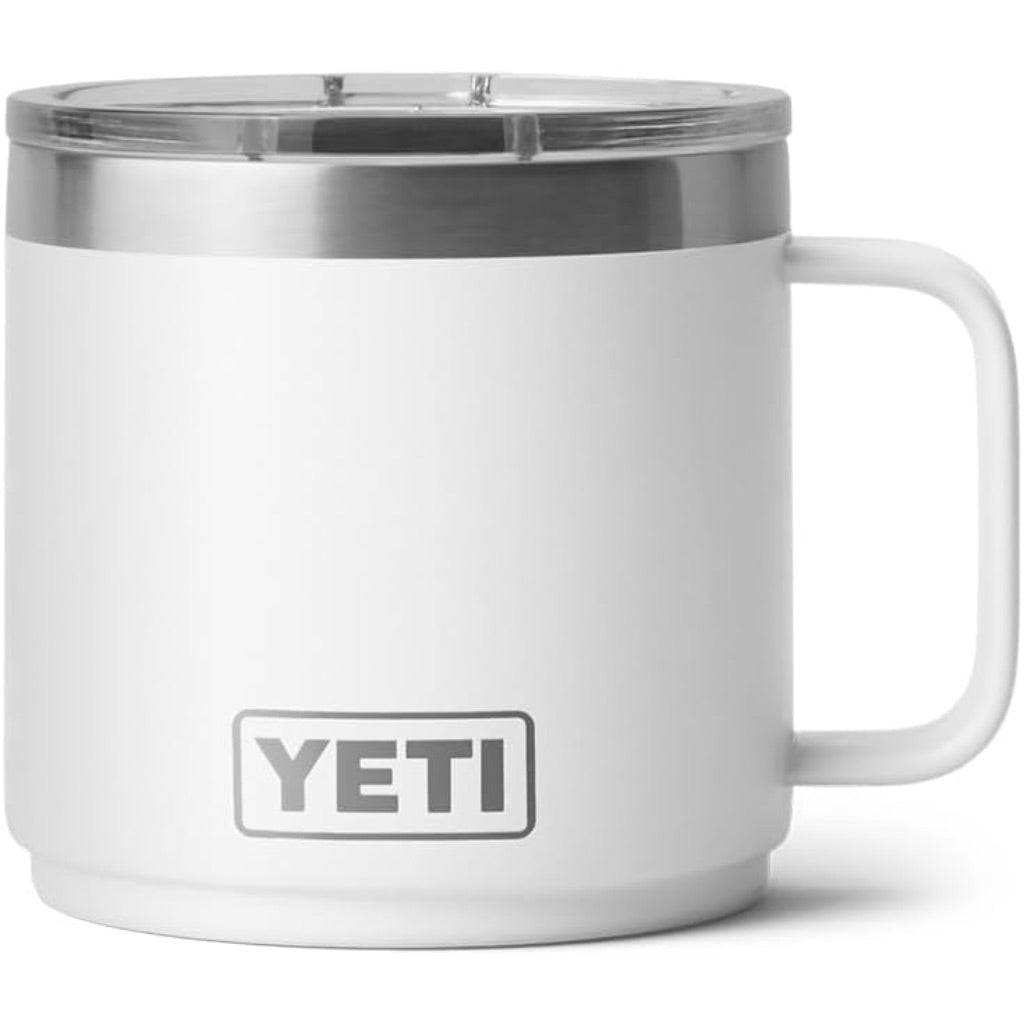 Yeti  Rambler 14 oz Stackable Mug, Stainless Steel with MagSlider Lid - White