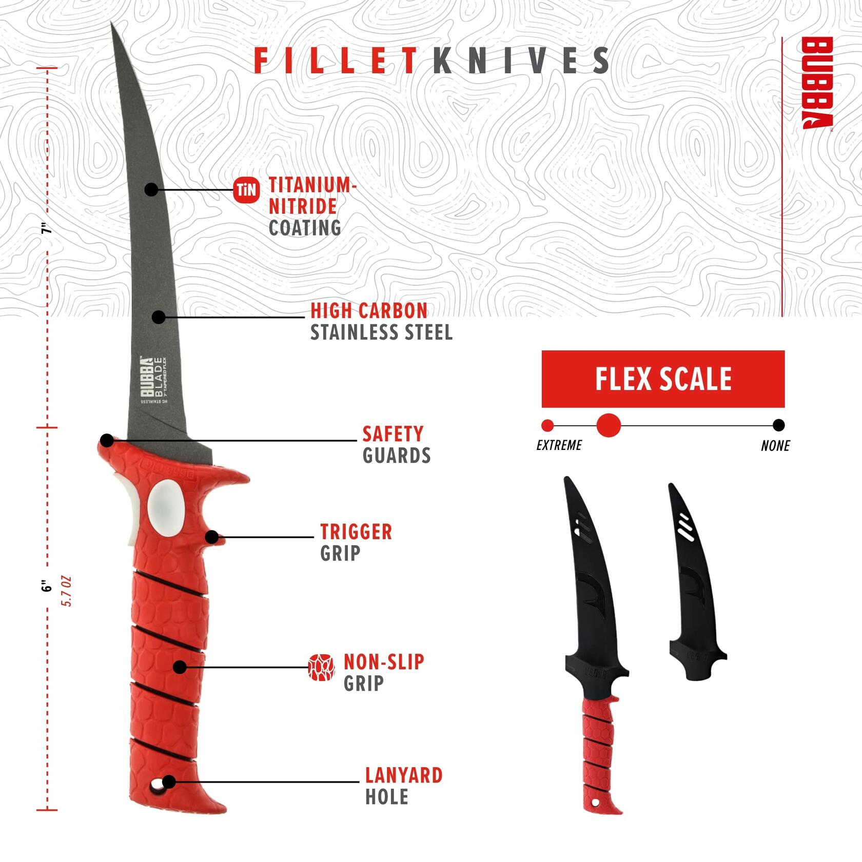 Bubba Knives 7" Tapered Flex Fillet Knife