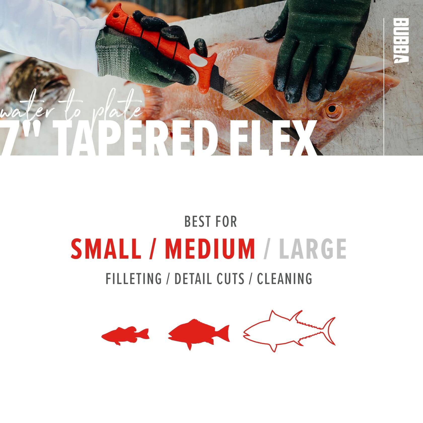 Bubba Knives 7" Tapered Flex Fillet Knife