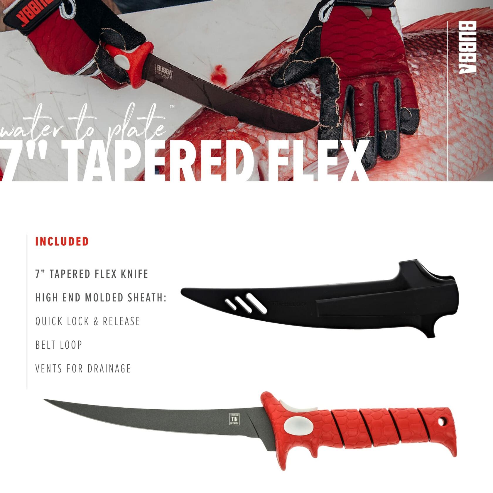 Bubba Knives 7" Tapered Flex Fillet Knife