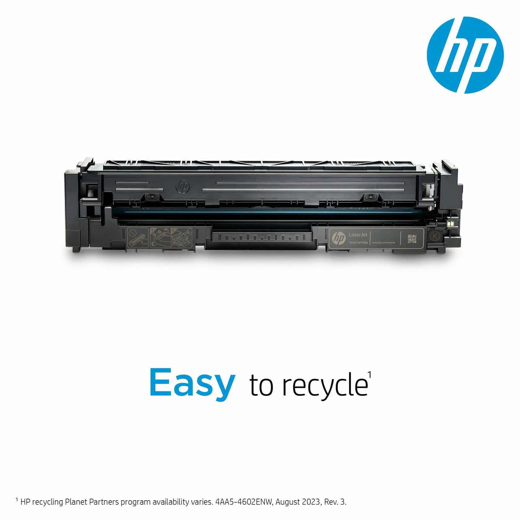 HP 202X Cyan, Magenta, Yellow High-Yield Toner Cartridges for HP Printers, 3pk