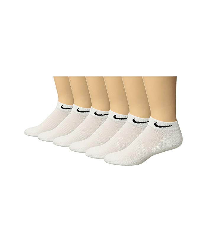 Nike Everyday Adult's Cushioned Low Cut Socks - White, Medium (6 Pair)