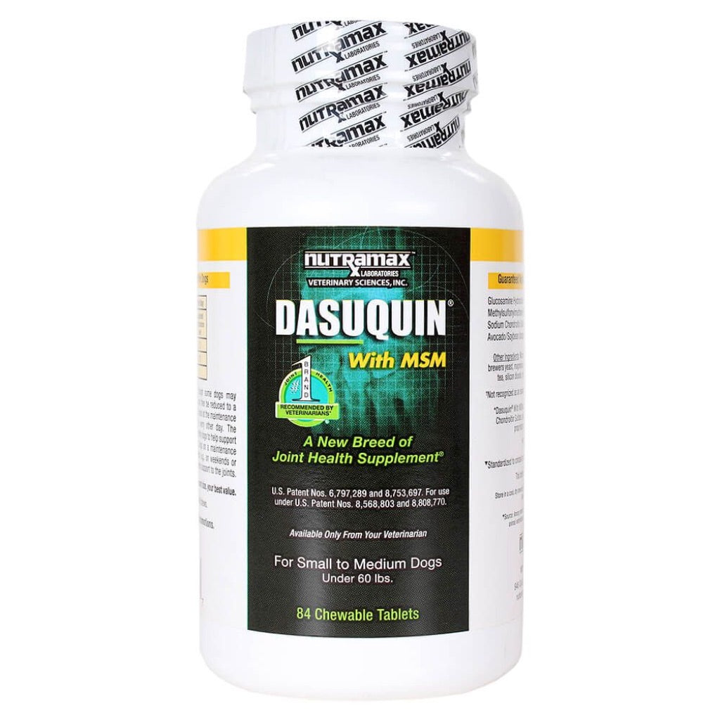 Nutramax Dasuquin with MSM Chewable Tablets Joint Health Supplement for Small to Medium Dogs - 84 Chewable Tablets
