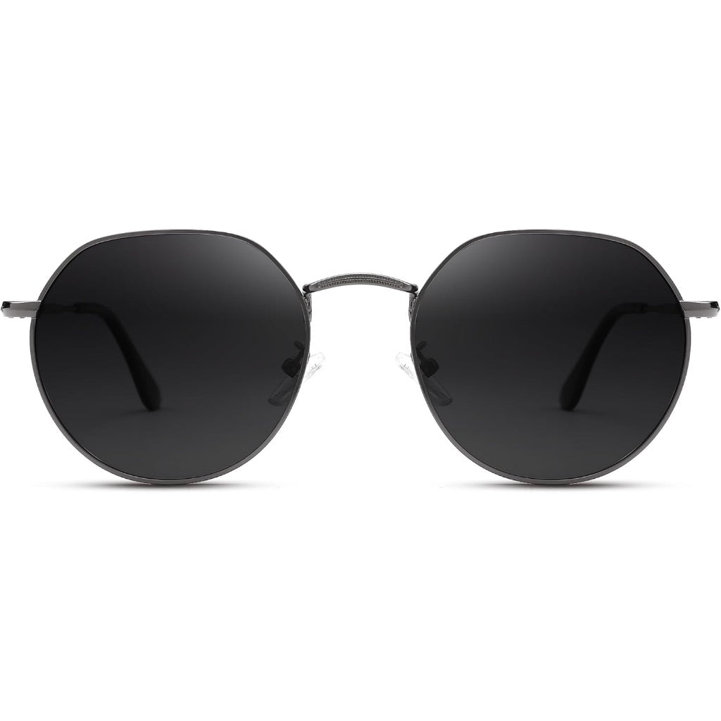 Pro Acme Unisex Adult Vintage Round Sunglasses - Black/Black Gray Polarized, 53/25/145