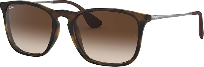 Ray-Ban Unisex RB4187 Chris Square Sunglasses - Havana/Brown Gradient, 54/18/145