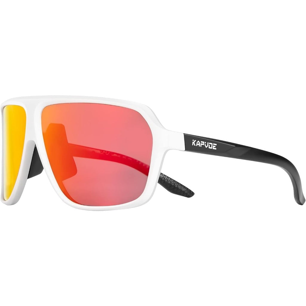KAPVOE K64 Unisex Adult Polarized Sports Sunglasses, UV 400 Protection - White