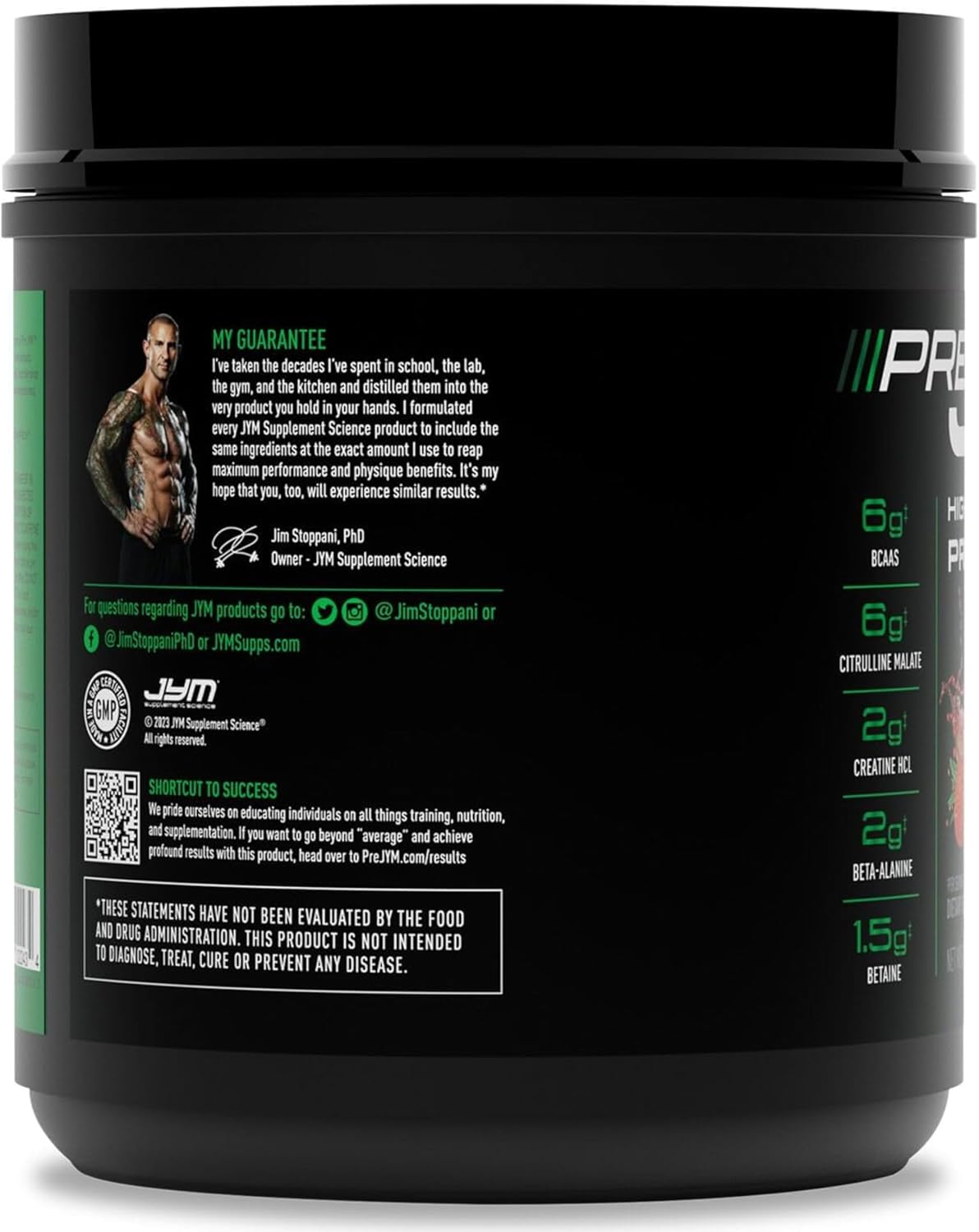 Pre JYM High-Performance Pre-Workout Powder, Pineapple Strawberry, 1.7 lbs.