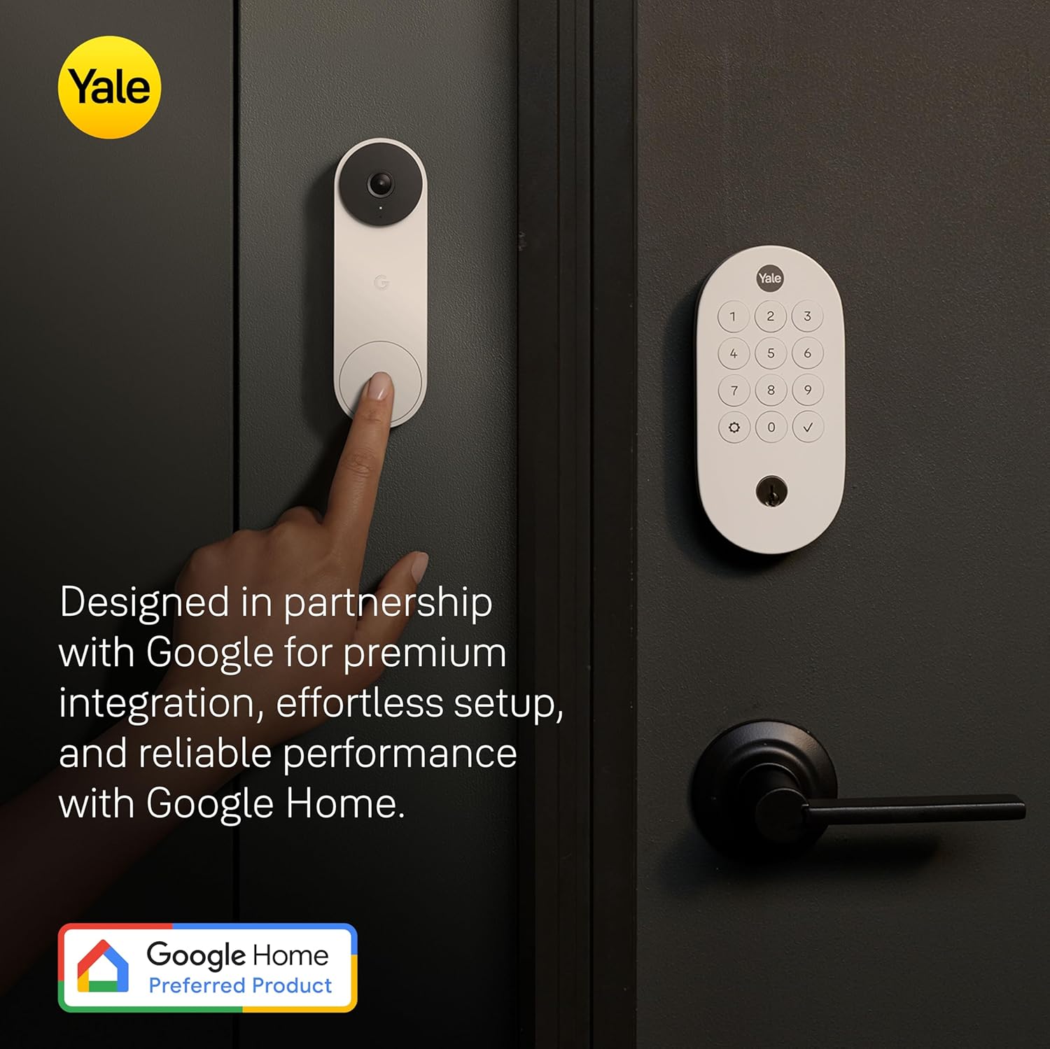 Yale Keyed Deadbolt Smart Lock with Google Matter - Matte Black (YRD510-MT1-BLK)