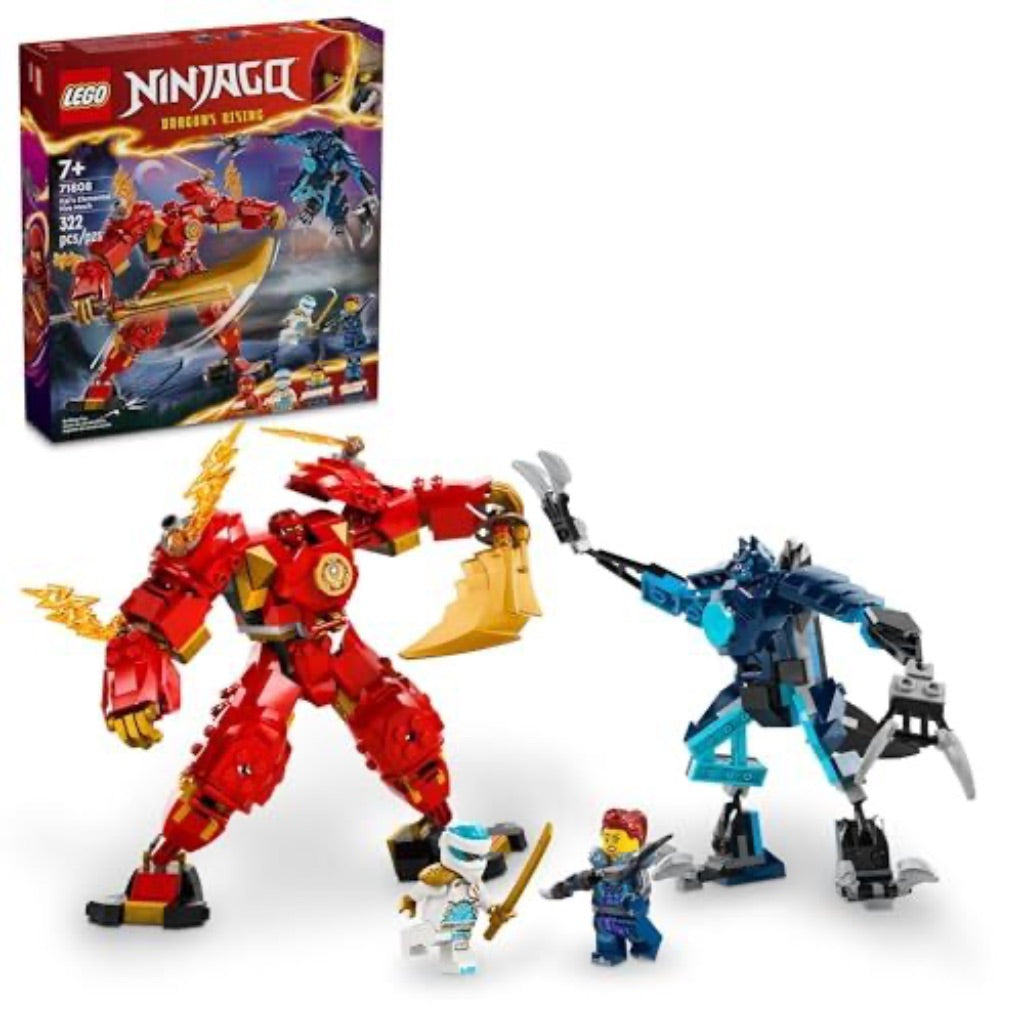 LEGO NINJAGO Kai’s Elemental Fire Mech Action Figure w/Kai & Zane Minifigs 71808