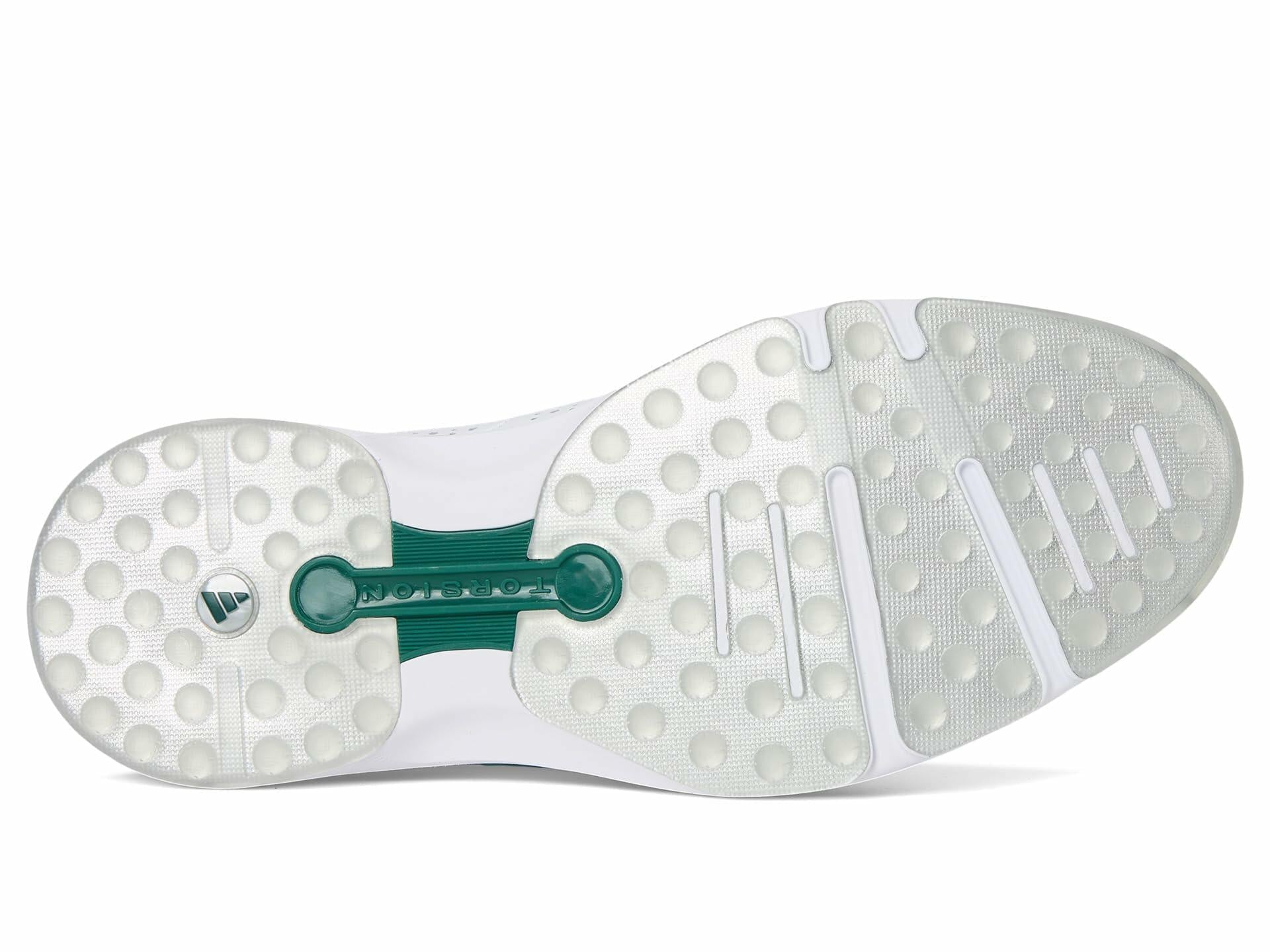 adidas Unisex MC80 Spikeless Golf Shoes - White/Silver/Green, Size 4 (M)/5 (W)
