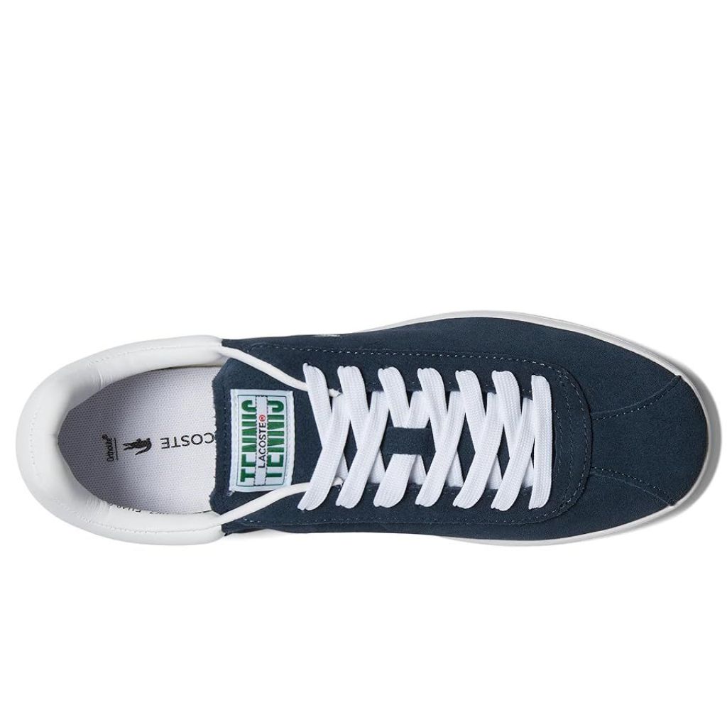 Lacoste Women's BaseShot Casual Sneaker, Navy/White, Size 9