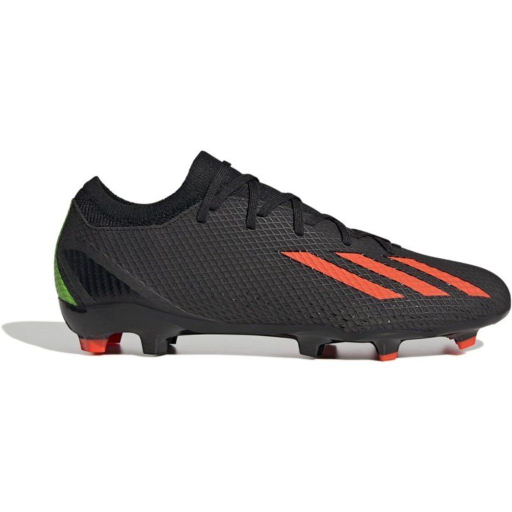 adidas Unisex X Speedportal.3 FirmGround Soccer Cleats - Black/Red/Green, 7.5/8.5