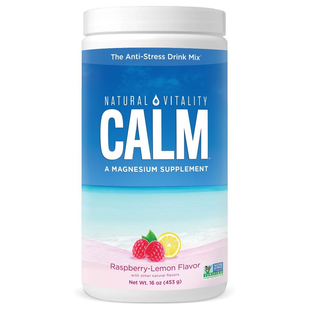 Natural Vitality Calm Magnesium Carbonate Powder, Raspberry Lemon, 16oz