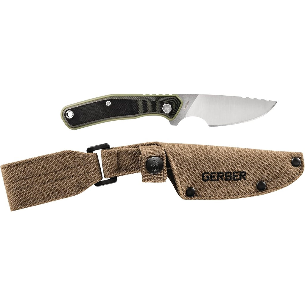 Gerber Gear Downwind Caper Fixed Blade Knife with Sheath - Olive