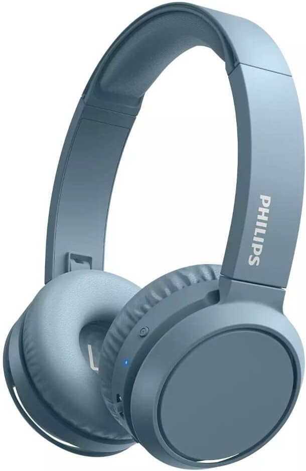 Philips TAH4205 Wireless On-Ear Headphones with Microphone, Bluetooth 5.0, 40mm Drivers, 20-Hour Battery - Blue