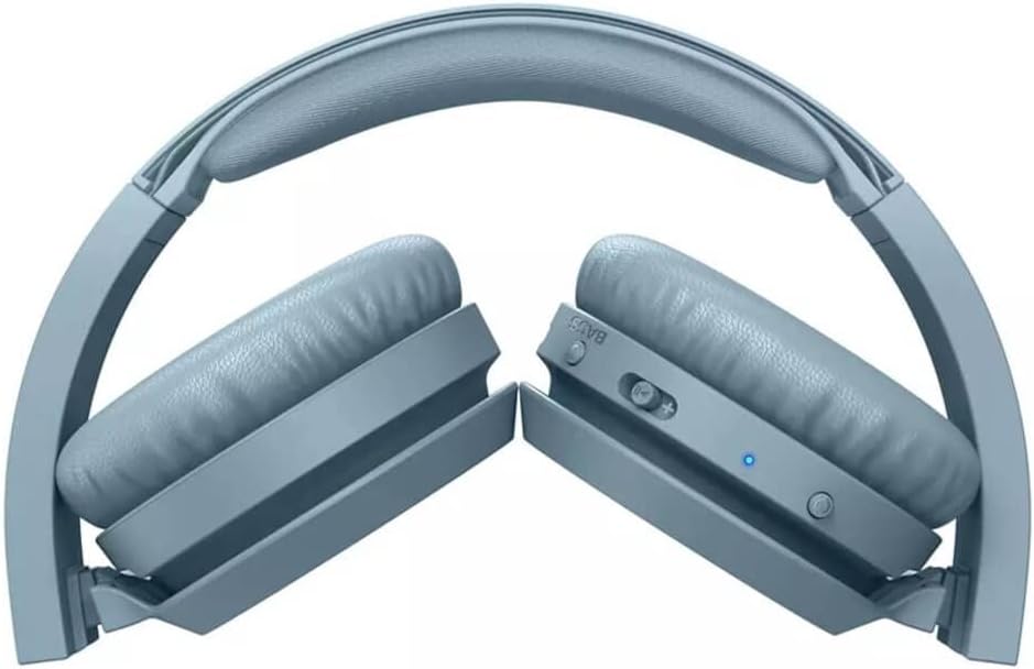Philips TAH4205 Wireless On-Ear Headphones with Microphone, Bluetooth 5.0, 40mm Drivers, 20-Hour Battery - Blue