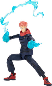 Total Anime Yuji Itadori 6.5" Action Figure with Swappable Faceplates, Alternate Hands, and Energy Effects *Damaged Box*