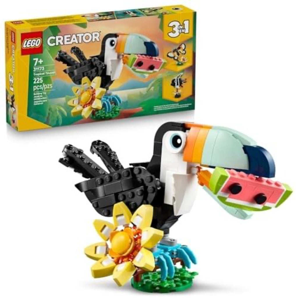 LEGO Creator 3-in-1 Wild Fauna: Tropical Toucan Building Set 31173, 225pcs *DAMAGED BOX*