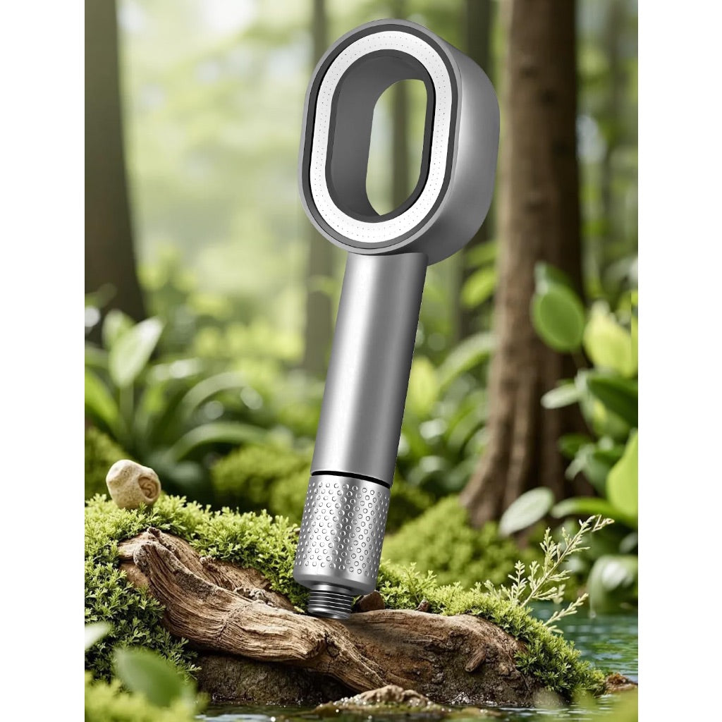 Handheld Shower Head with Advanced Filtration for Skin Improvement & Exclusive Pressure Boost Technology - Gray (AAXXHR)