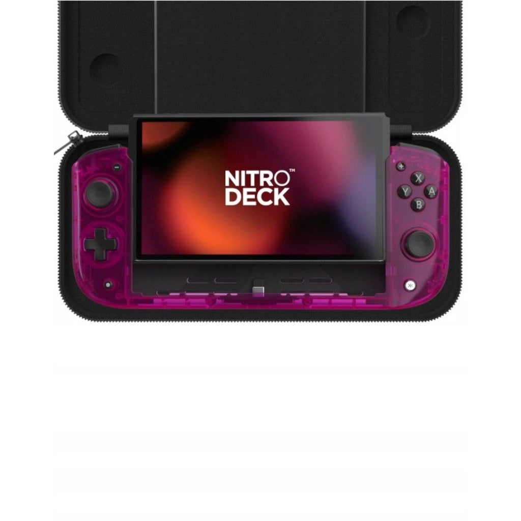 CRKD Nitro Deck Limited Edition Controller for Nintendo Switch - Crystal Pink with Carry Case