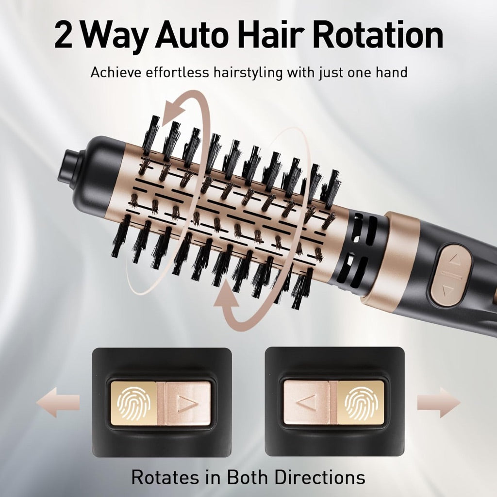 Beautimeter 3-in-1 Rotating Blow Dryer Brush with 2-Inch and 1.5-Inch Brushes