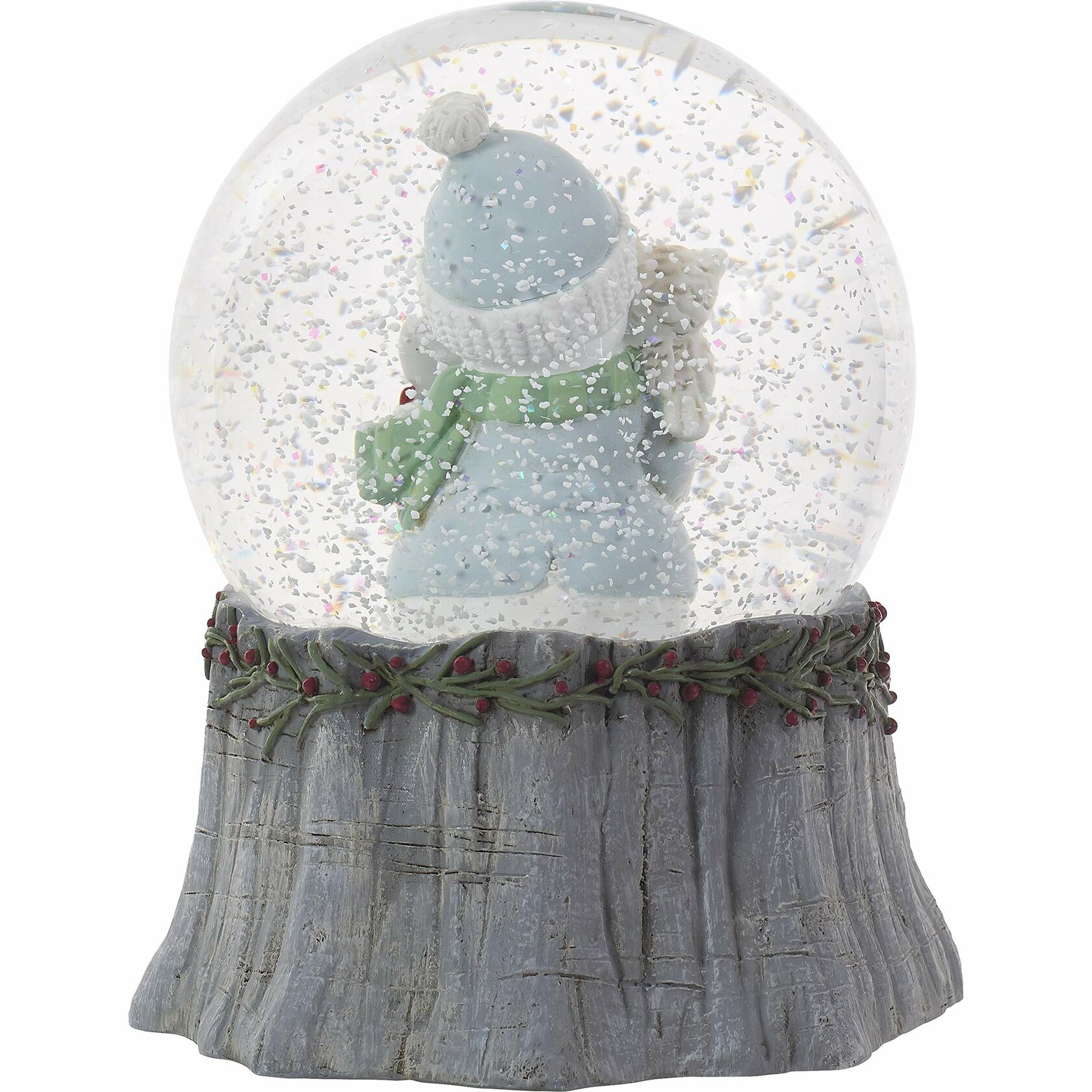Precious Moments Peace On Earth Annual Snowman Resin/Glass Musical Snow Globe