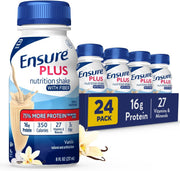 Ensure Plus Ready to Drink Meal Replacement Nutrition Shake With Fiber - Vanilla, 8 fl. oz. (24ct)