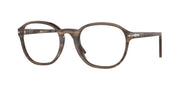 Persol PO3343V 1208 Eyewear Frames - Striped Brown, 51/21/145