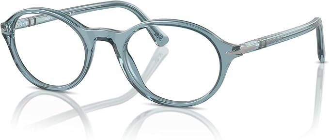 Persol Women's PO3351V 1204 Eyewear Frames - Transparent Blue, 52/21/145