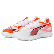 Puma Men's Ultra 5 Match TT Turf Soccer Cleats - Black/White/Glowing Red, Size 11
