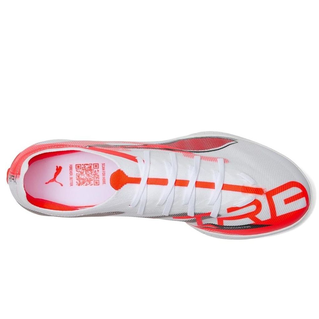 Puma Men's Ultra 5 Match TT Turf Soccer Cleats - Black/White/Glowing Red, Size 11