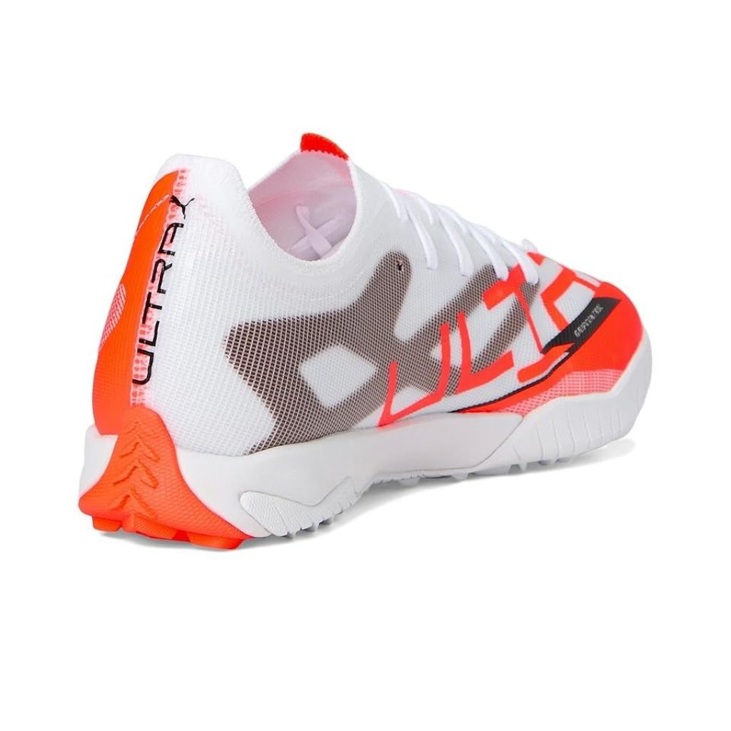 Puma Men's Ultra 5 Match TT Turf Soccer Cleats - Black/White/Glowing Red, Size 11