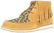 Ariat Women's Cruiser Fringe - Dark Tan/Tan Leopard Print, SZ 6