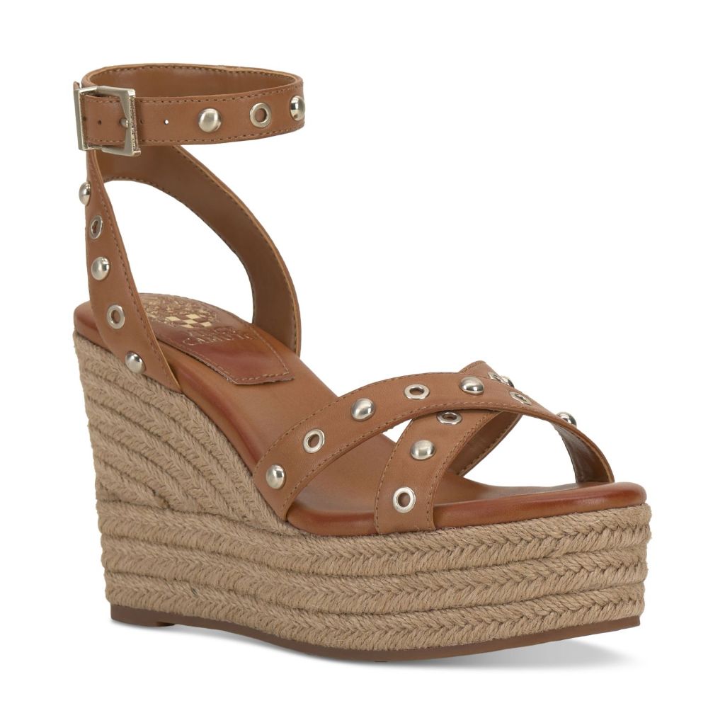 Vince Camuto Women's Feegella Espadrille Wedge Sandal - Golden Walnut, Size 9