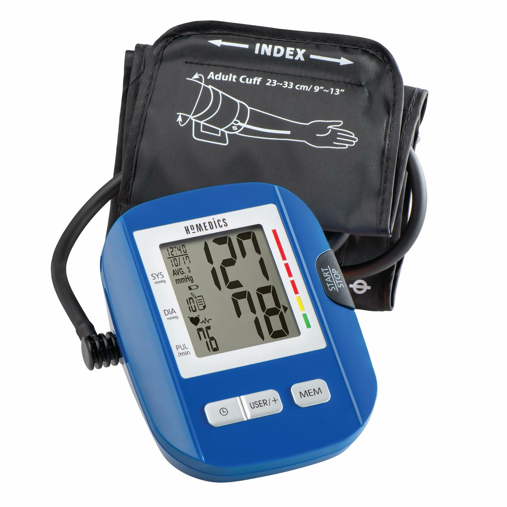 HoMedics Upper Arm Blood Pressure Monitor with Easy One-Touch Operation
