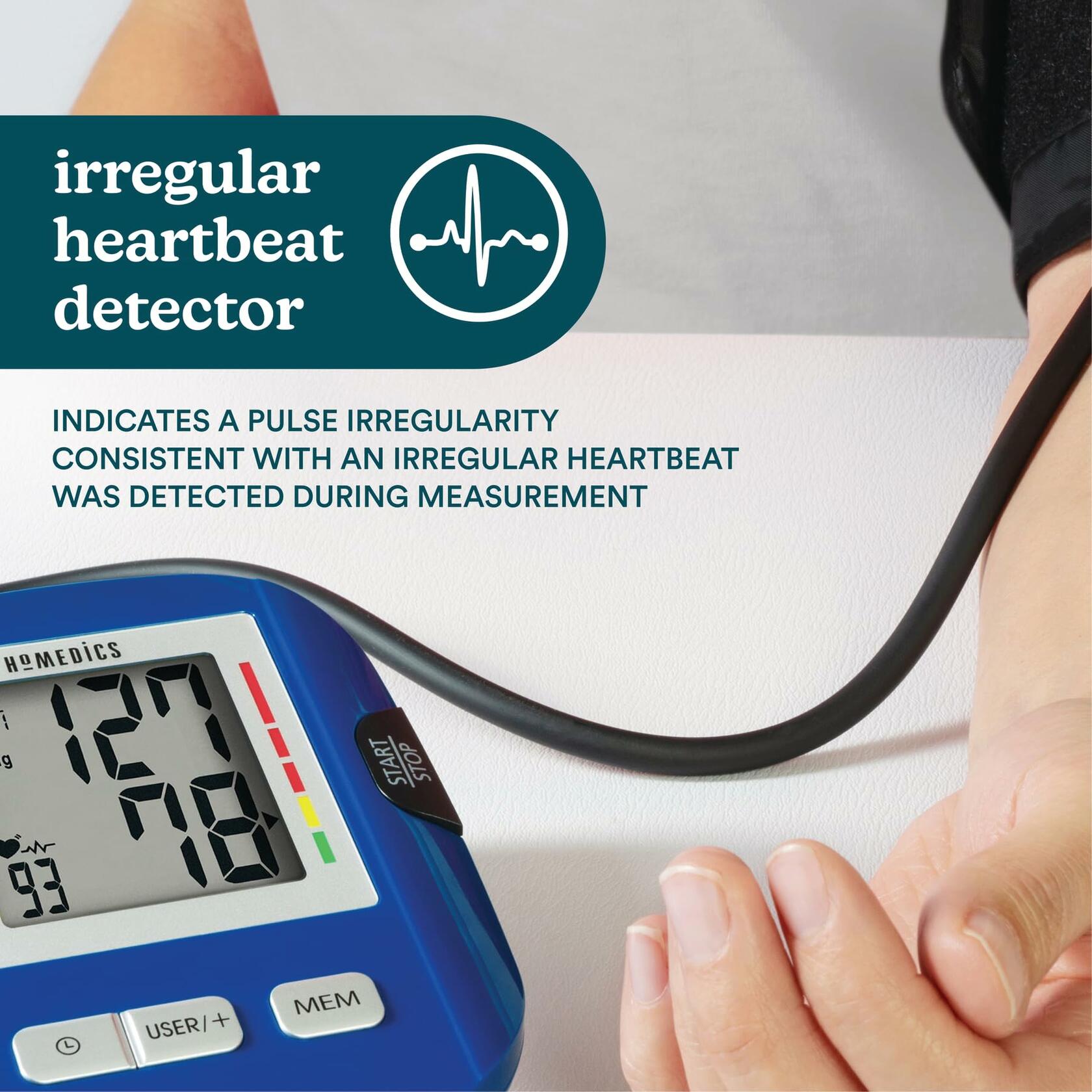HoMedics Upper Arm Blood Pressure Monitor with Easy One-Touch Operation