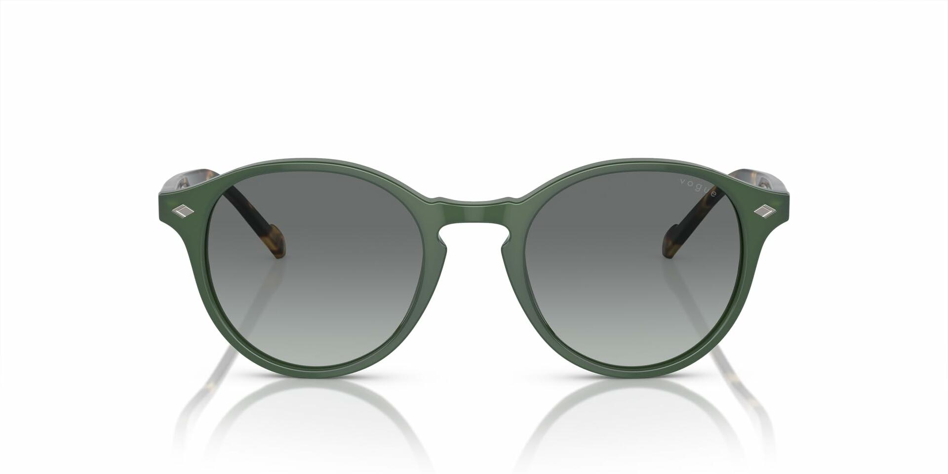Vogue Eyewear Men's VO5327S Round Sunglasses, Dusty Green/Gray Gradient, 48mm