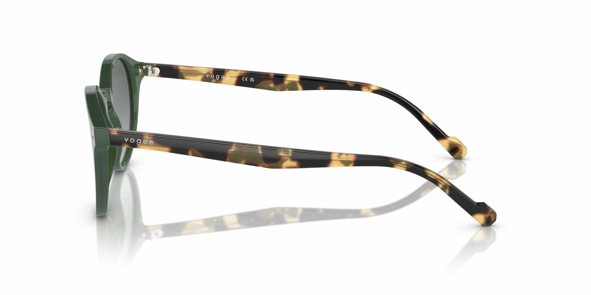 Vogue Eyewear Men's VO5327S Round Sunglasses, Dusty Green/Gray Gradient, 48mm